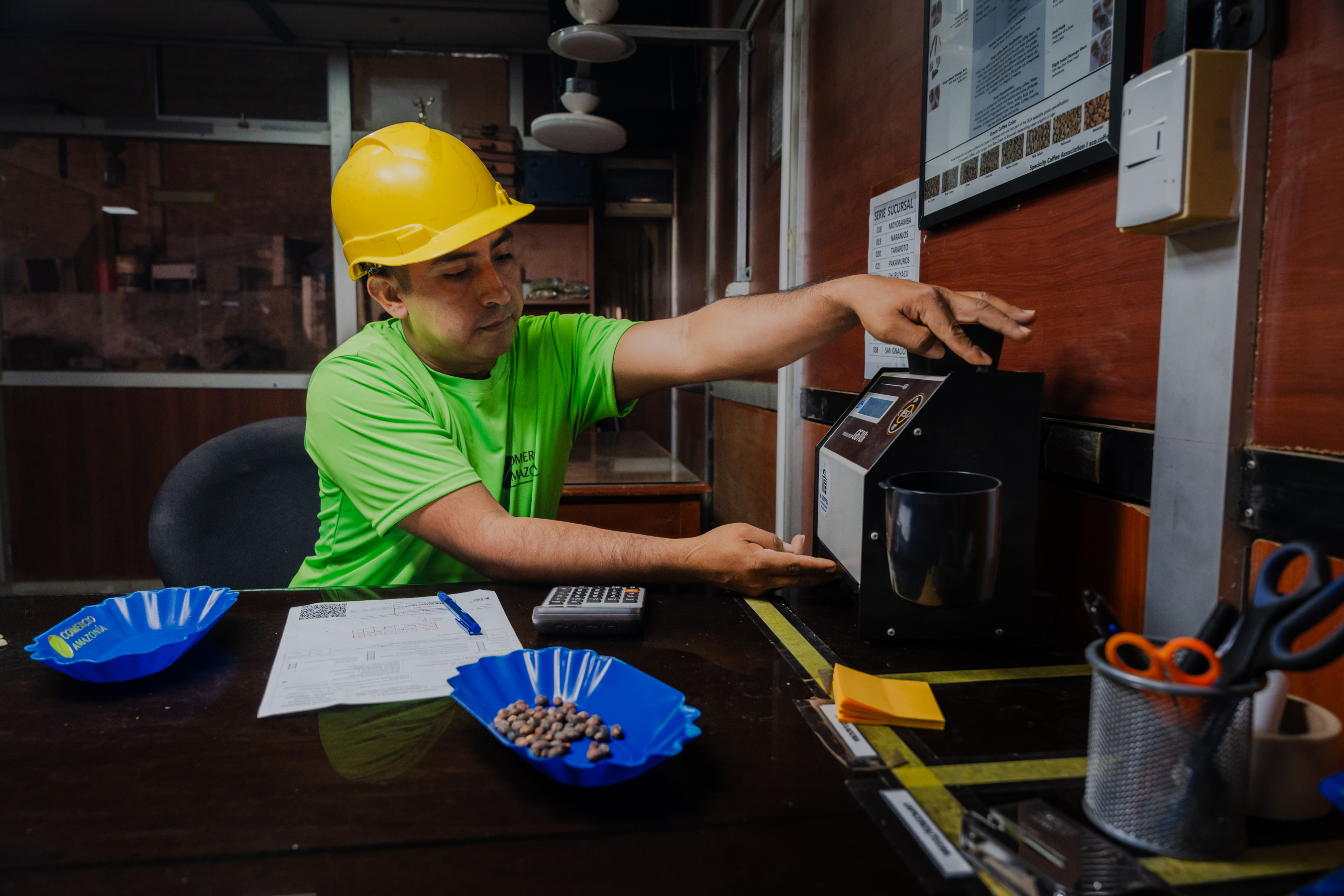 Control de humedad del café en planta